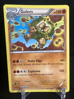Pokemon Card Golem Flashfire Rare 47/106 - Image 1