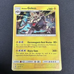 Alolan Golem 42/145 Guardians Rising Holo Rare Pokemon Card TCG - NM - Image 1