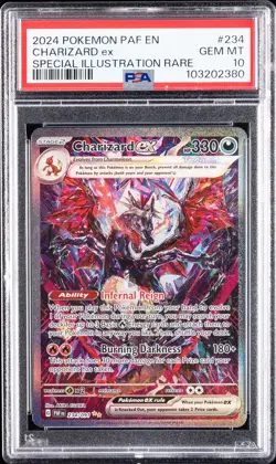 2024 POKEMON PAF EN-PALDEAN FATES SPECIAL ILLUSTRATION RARE CHARIZARD EX PSA 10 - Image 1