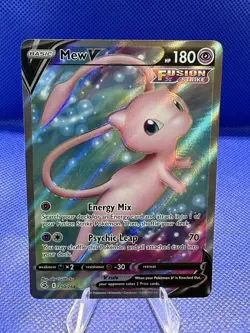 Pokemon Mew V Ultra Rare Full Art Holo Swsh08 Fusion Strike 250/264 - Image 1