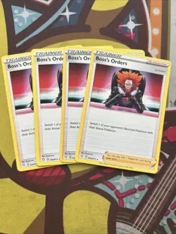 Pokemon Playset Of 4x Boss’s Orders 058/072 - SWSH Shining Fates Legal Standard - Image 1
