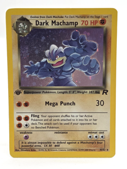 Dark Machamp 1st Edition Holo Rare 10/82 – Team Rocket - Vintage Pokemon - Image 1