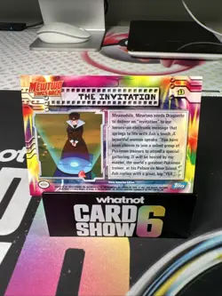 Invitation #13 Topps Blue Label Pokemon Mewtwo Strikes Back Holo RAINBOW Foil - Image 2
