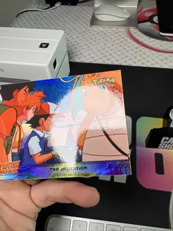 Invitation #13 Topps Blue Label Pokemon Mewtwo Strikes Back Holo RAINBOW Foil - Image 3