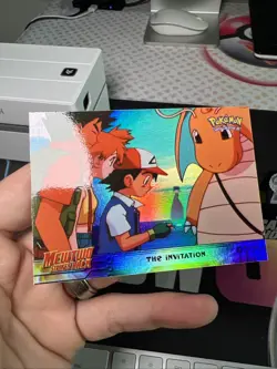 Invitation #13 Topps Blue Label Pokemon Mewtwo Strikes Back Holo RAINBOW Foil - Image 4