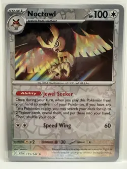 Noctowl Reverse Holo Rare | 115/142 | SV: Stellar Crown | Pokemon Card | NM/M - Image 1