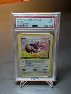 PSA 9 1999 Pokemon Jungle 1st Edition Eevee #51 - Image 1