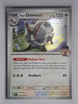 Pokemon TCG Hop's Dubwool 136/159 Cosmos Holo Rare Journey Together NM - Image 1