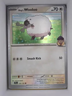 Pokemon TCG Hop's Wooloo 135/159 Cosmos Holo Journey Together (JTG) English NM - Image 1
