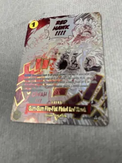One Piece Card Red Hawk OP11.114 Full Art Gum Gum Fire Fist - Image 2