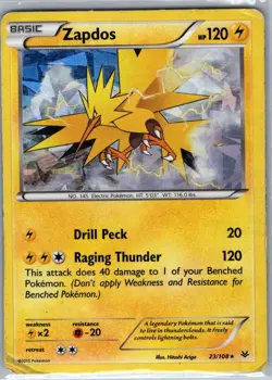 Zapdos - 23/108 Shattered Holo (XY Roaring Skies) 23/108 - Pokemon Card - MP - Image 1