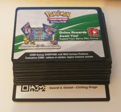 20x Pokemon TCG LIVE Booster Code Cards Chilling Reign Sent via Message - Image 1