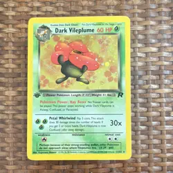 Pokemon Dark Vileplume 13/82 Team Rocket Holo Rare 60 HP Stage 2 WOTC Card - Image 1