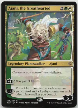 Ajani, the Greathearted 184 Rare War of the Spark NM MTG - Image 1