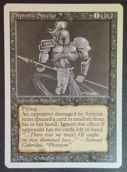 MTG Magic the Gathering HYPNOTIC SPECTER Unlimited NM UNPLAYED - Image 1