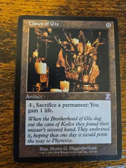 Claws of Gix Urza's Saga Magic the Gathering Artifact MtG - Image 1