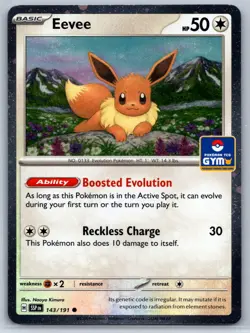 Eevee - Gym Promo - Surging Sparks Asia Exclusive Stamped Pokemon 151 Card NM - Image 1