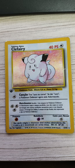 1st Edition Clefairy 5/102 Base Set Holo Rare Pokemon Card - Image 1