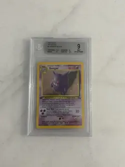 1999 POKEMON FOSSIL 1ST ED #5 GENGAR-HOLO BGS 9 (SUB-GRADE) - Image 1