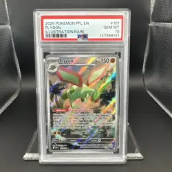 2025 Pokemon Phantasmal Flames Flygon #101 IR EN Graded PSA 10 - Image 1