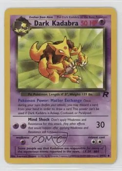 Dark Kadabra Pokemon Team Rocket #39 2000 - Image 1