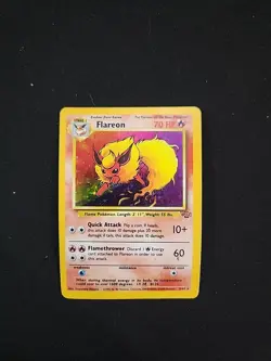 Pokemon Flareon (3/64) Jungle HP Holo Unlimited - Image 1