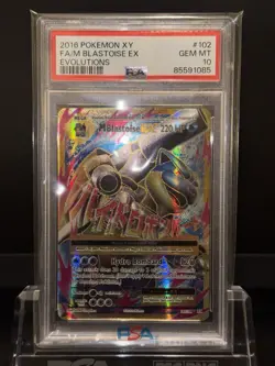 M BLASTOISE EX 102/108 EVOLUTIONS POKEMON PSA 10 - Image 2