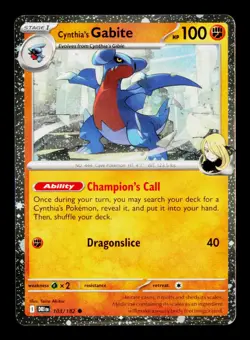 Pokemon TCG Cynthia's Gabite 103/182 Cosmos Holo - Image 1