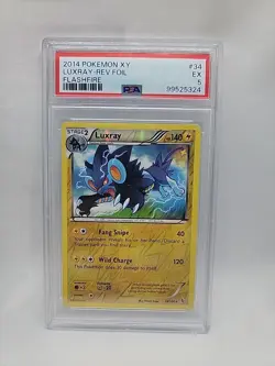 Luxray Reverse Foil Holo XY Flashfire 34/106 2014 Pokemon *Crimped 2014 EX PSA 5 - Image 1