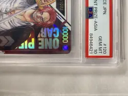 ONE PIECE - PSA 10 JPN SHANKS SERIALIZED PRIZE-ASIA 0219/1065 PROMOS 2023 #120 - Image 3
