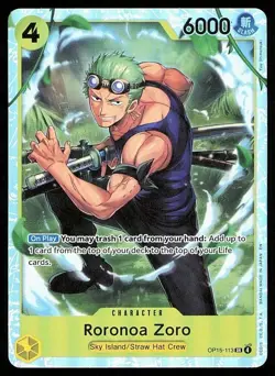 Roronoa Zoro OP15-113 Adventure on Kami's Island One Piece English NM - Image 1