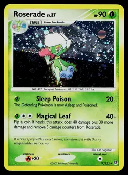 Pokemon Card - Roserade Secret Wonders 17/132 Holo Rare - Image 1