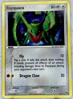 Pokemon TCG Rayquaza Holo Rare Card 3/17 Pop Series 1 Promos LP - Image 1