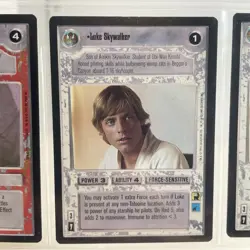 STAR WARS Customizable Card Game Premiere Luke Skywalker Decipher 1995 HTF RARE - Image 1