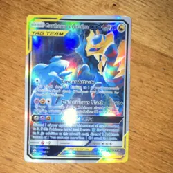 Pokemon Garchomp & Giratina GX Ultra Rare Holo Sm12a 225/173 Tag Team Card - Image 1