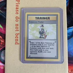 Pokemon Trader 77/102 Base Set Rare Pokemon Training Card WOTC Near Mint NM - Image 1