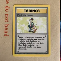 Pokemon Trader 77/102 Base Set Rare Pokemon Training Card WOTC Near Mint NM - Image 2