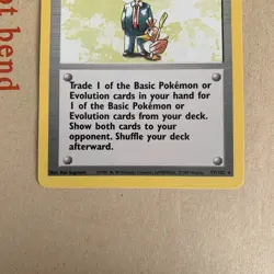 Pokemon Trader 77/102 Base Set Rare Pokemon Training Card WOTC Near Mint NM - Image 4