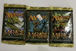 Mirage Sealed Booster Pack 3 Lot MTG Magic the Gathering 1996 - Image 1