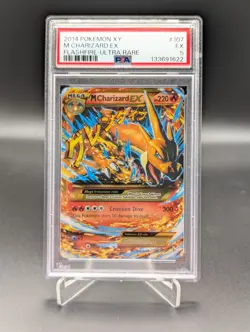 2014 Pokemon XY M Charizard EX Flashfire - Secret Rare #107 PSA 5 - Image 1