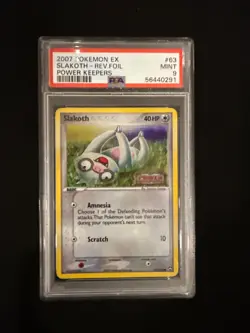 2007 Pokemon Ex Power Keepers Slakoth Reverse Foil PSA 9 *Pop 28* - Image 1