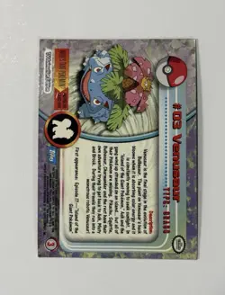 1999 Topps Pokemon TV Animation Series 1 - Venusaur #03 Blue Logo HOLO FOIL - Image 2