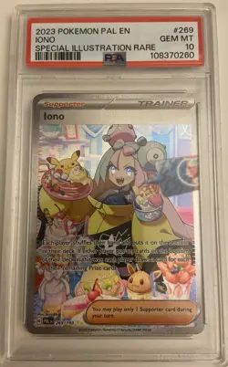 Pokemon Iono PSA 10 269/193 Sv02: Paldea Evolved Illustration Rare - Image 1