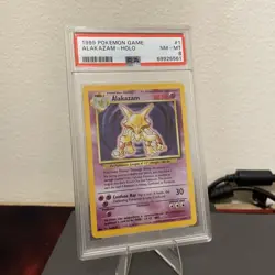 1999 Pokemon Game Alakazam-Holo 1/102 PSA 8 New Grade - Image 2
