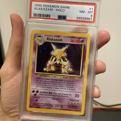 1999 Pokemon Game Alakazam-Holo 1/102 PSA 8 New Grade - Image 4
