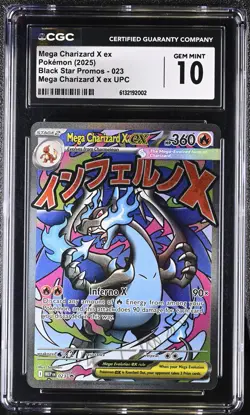 CGC 10 MEGA CHARIZARD X EX 023 UPC BLACK STAR PROMOS POKEMON GEM MINT - Image 1