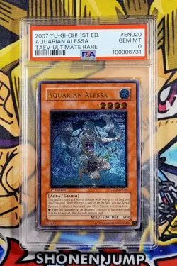 Yu-Gi-Oh! AQUARIAN ALESSA 1st Ed Tactical TAEV-EN020 PSA 10 Ultimate Rare GEM - Image 1