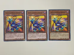 Yugioh - Toon Cannon Soldier x 3 - 1st Edition NM - Plus Free Holographic Card - Image 1