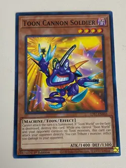Yugioh - Toon Cannon Soldier x 3 - 1st Edition NM - Plus Free Holographic Card - Image 4