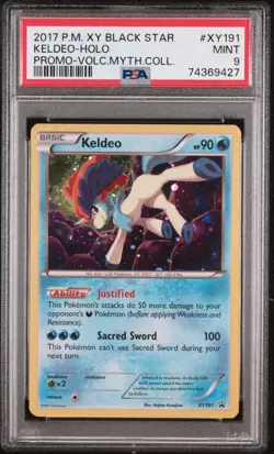 2017 Pokemon Holo Keldeo XY191 Black Star Promo PSA 9 Mint Mythical Collection - Image 1